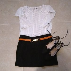 F21 100% Suede Miniskirt